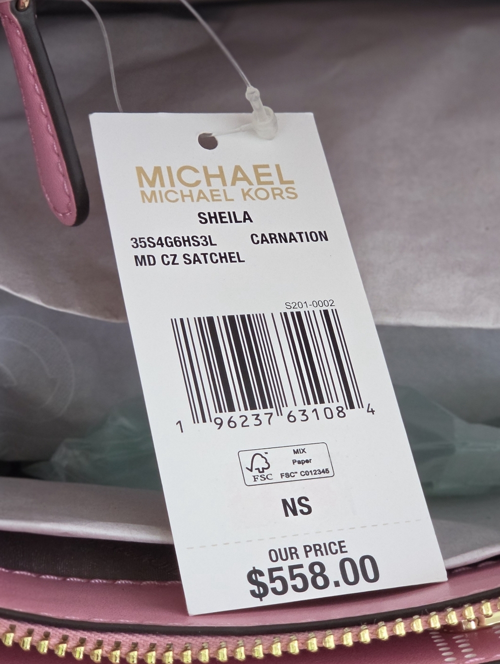 Michael Kors Sheila Medium Pink Satchel - Picture 7 of 8